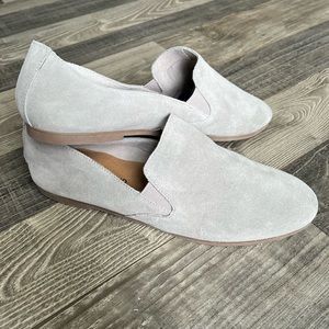 Grey Suede Lucky Brand Slip On Loafer